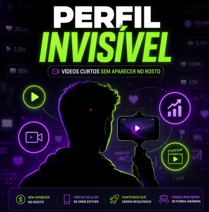 Perfil Invisível — vídeos curtos sem aparecer no rosto